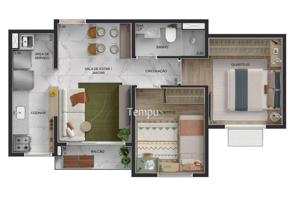 Apartamento, 2 quartos, 42 m² - Foto 4