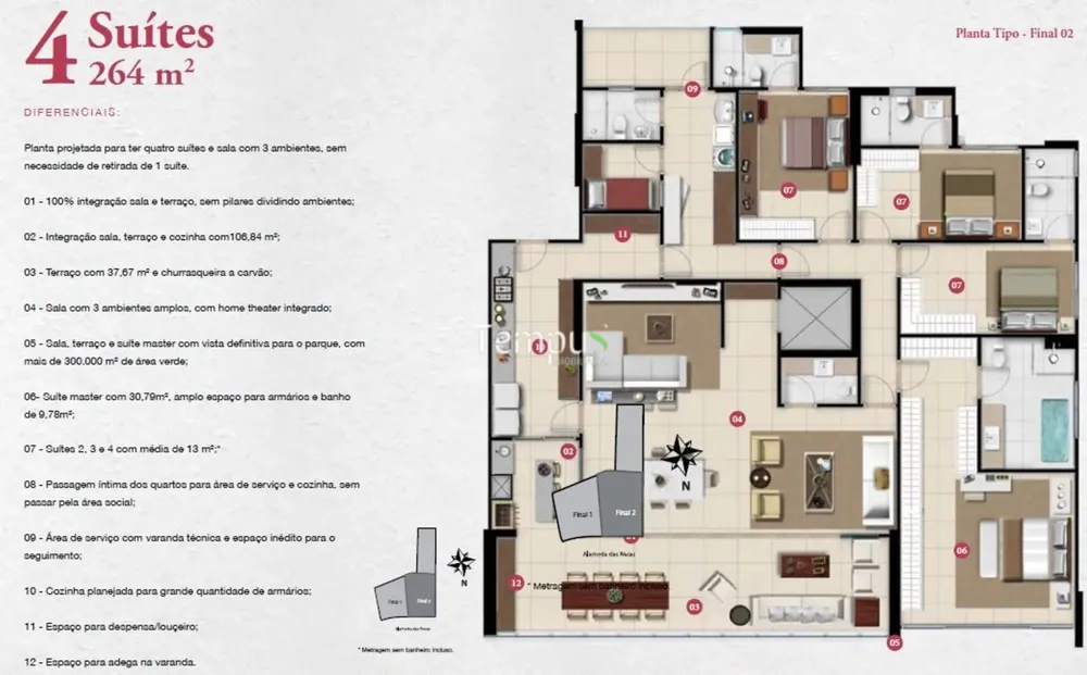 Apartamento, 4 quartos, 264 m² - Foto 12