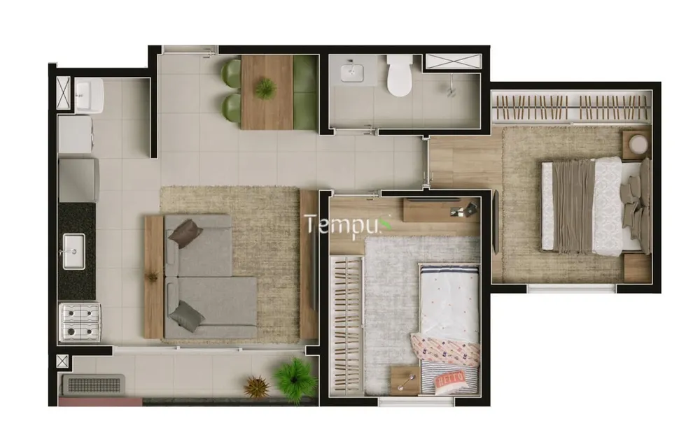 Apartamento, 2 quartos, 45 m² - Foto 3