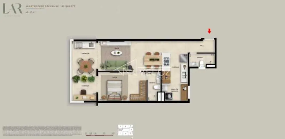 Apartamento, 1 quarto, 70 m² - Foto 11