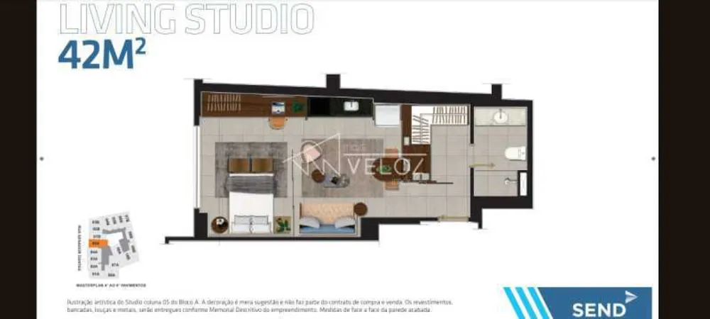 Apartamento, 1 quarto, 42 m² - Foto 3