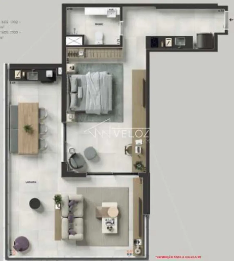 Apartamento, 1 quarto, 82 m² - Foto 3