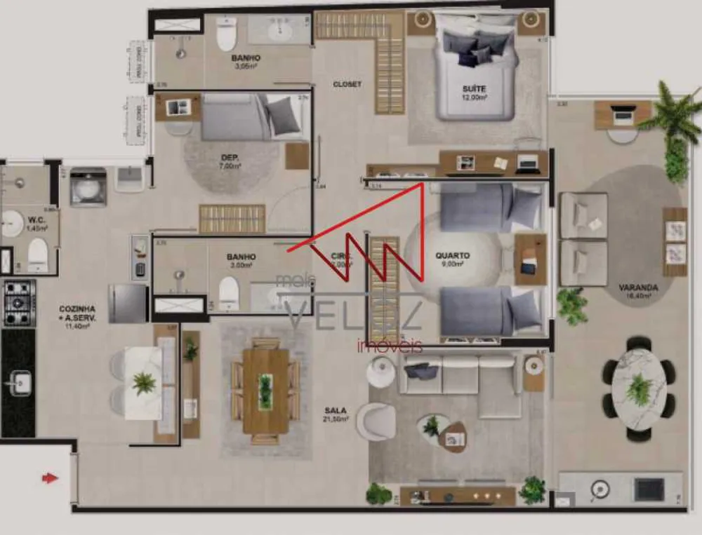 Apartamento, 1 quarto, 1 m² - Foto 16