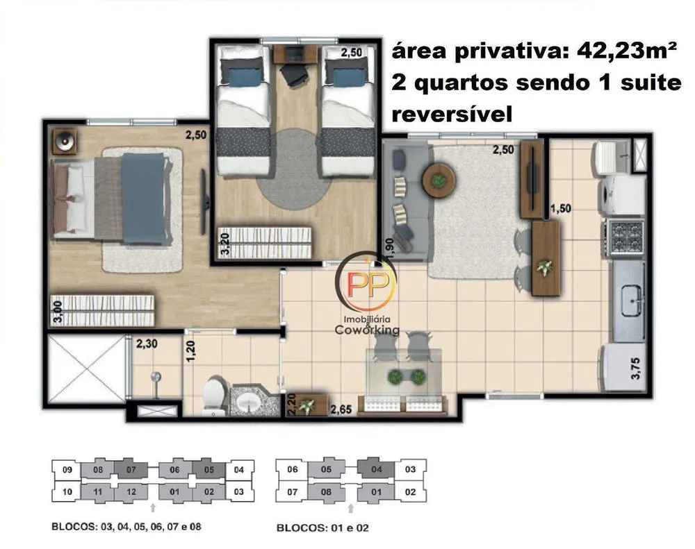 Apartamento, 2 quartos, 42 m² - Foto 1