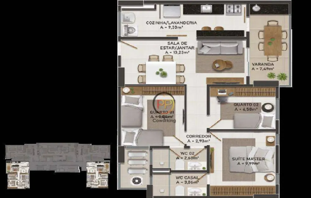 Apartamento, 3 quartos, 77 m² - Foto 1