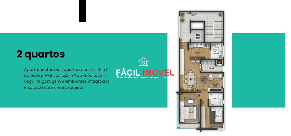 Apartamento, 2 quartos, 115 m² - Foto 2