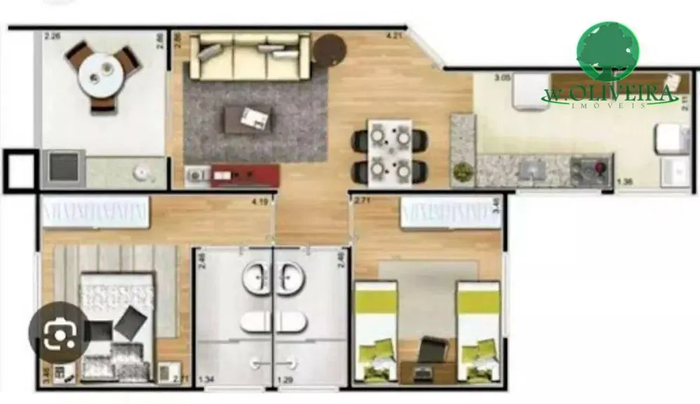 Casa de Condomínio, 3 quartos - Foto 1