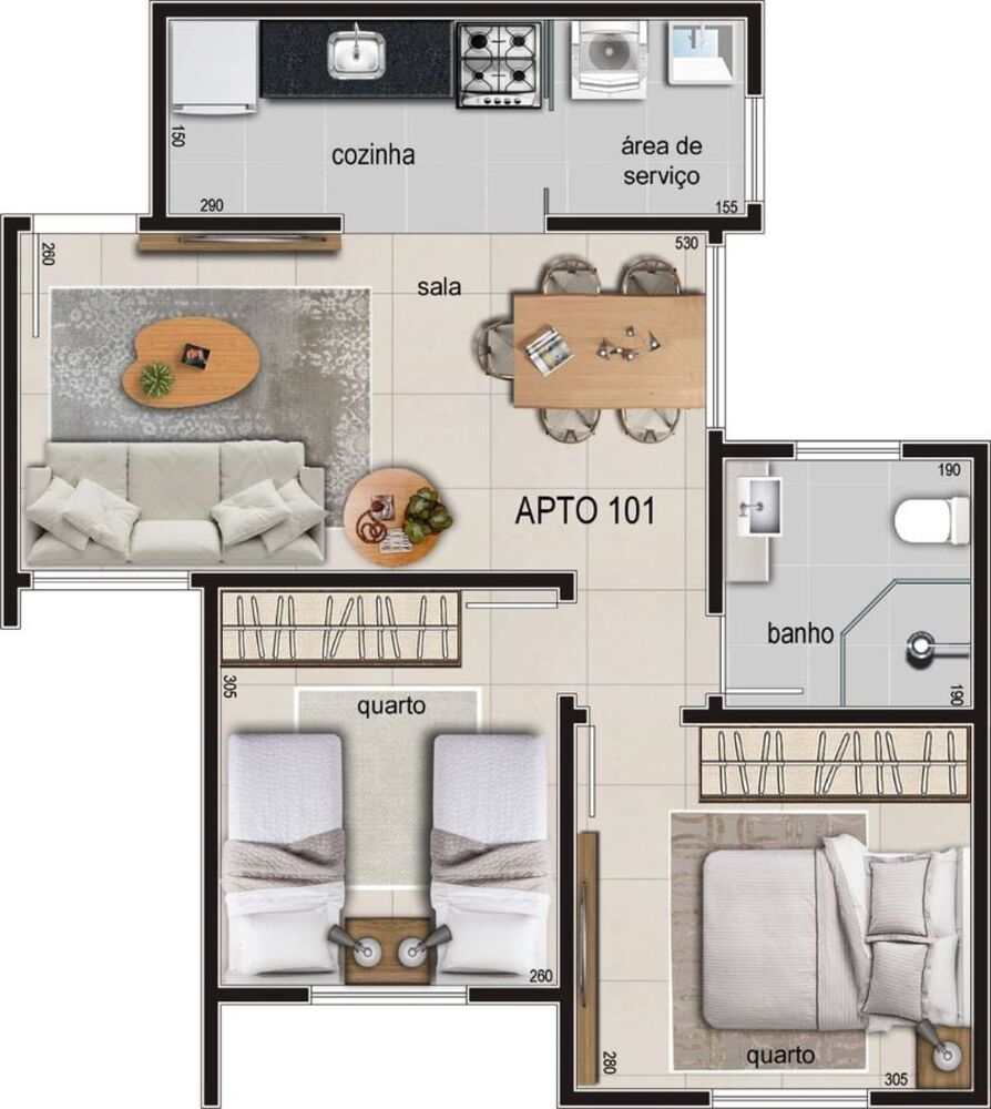 Apartamento, 2 quartos, 48 m² - Foto 4