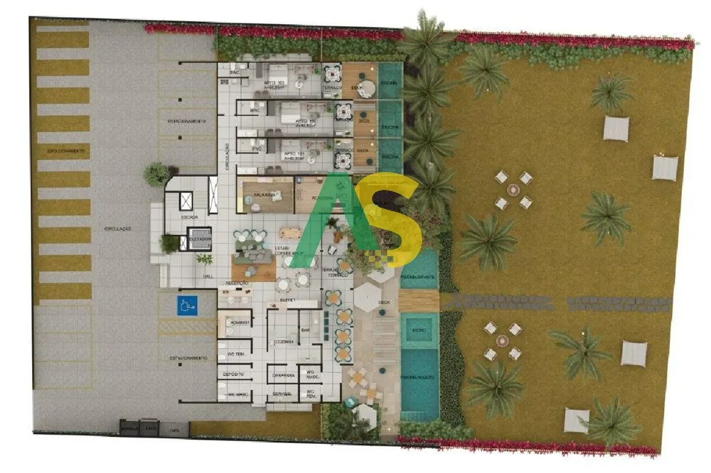 Flat/Apart Hotel, 1 quarto, 34 m² - Foto 12