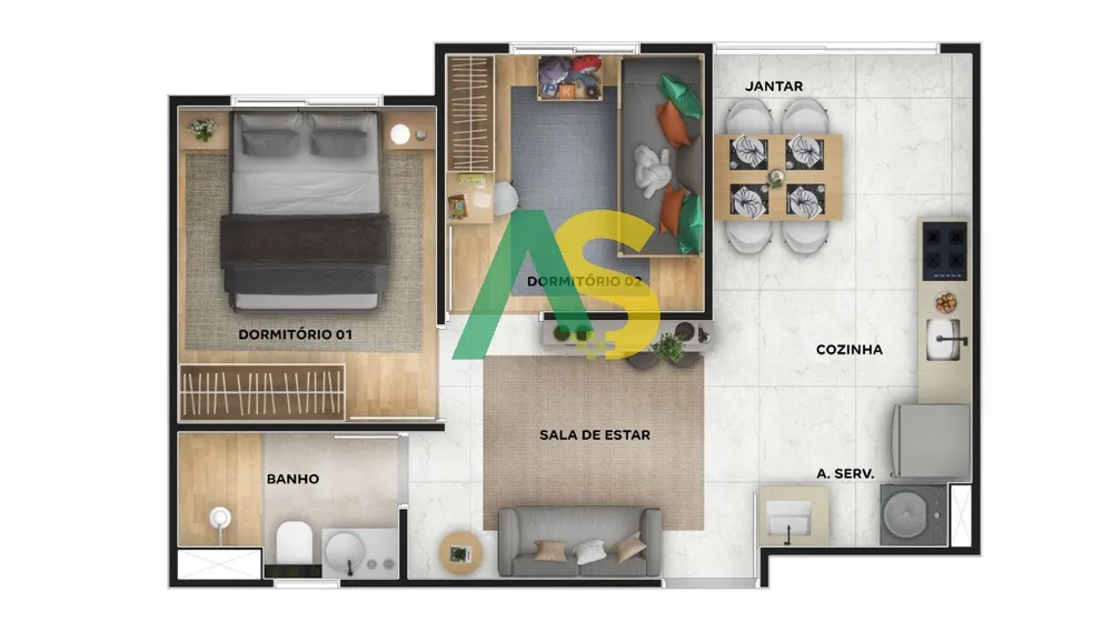 Apartamento, 2 quartos, 36 m² - Foto 14