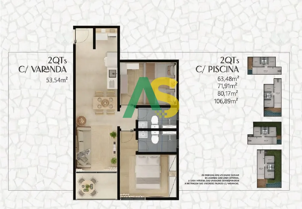 Flat/Apart Hotel, 2 quartos, 53 m² - Foto 14