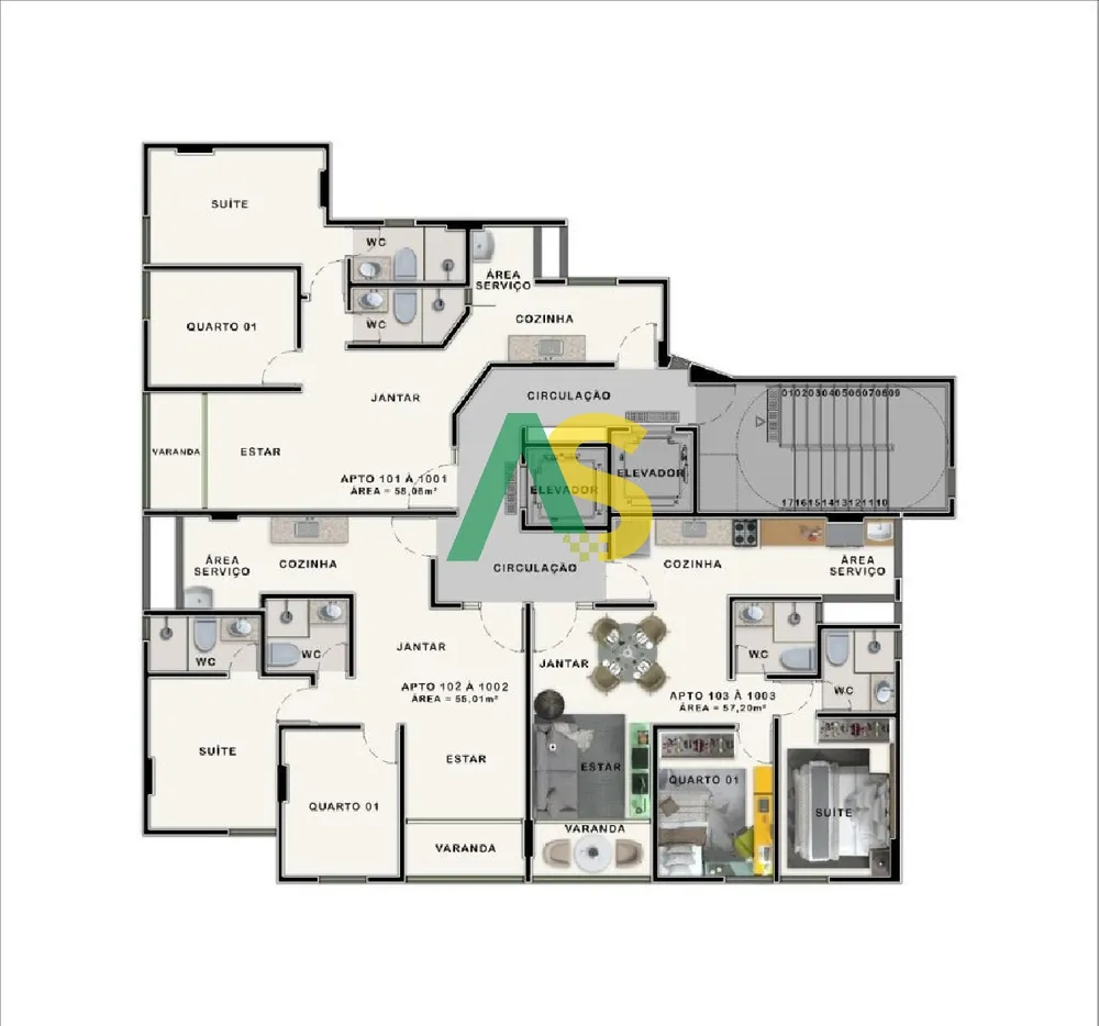 Apartamento, 2 quartos, 57 m² - Foto 12