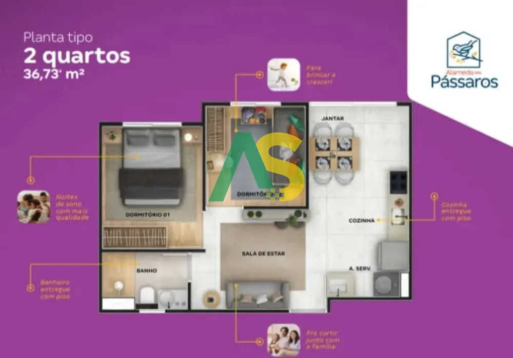 Apartamento, 2 quartos, 37 m² - Foto 13