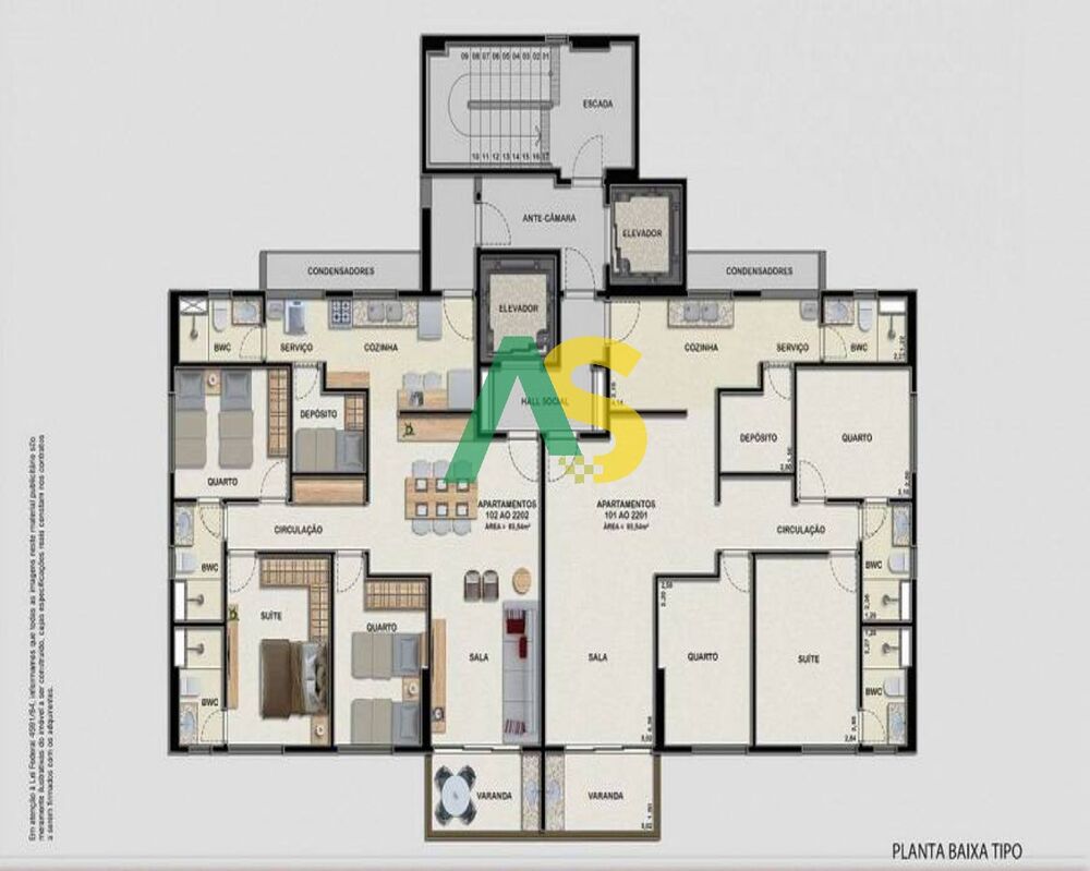 Apartamento, 3 quartos, 93 m² - Foto 3