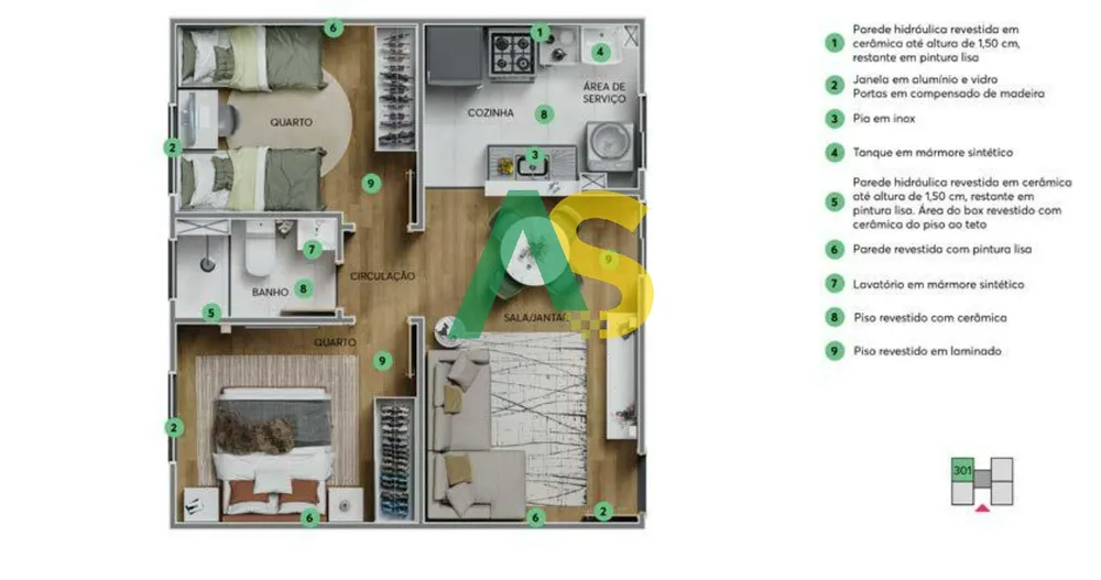 Apartamento, 2 quartos, 43 m² - Foto 16