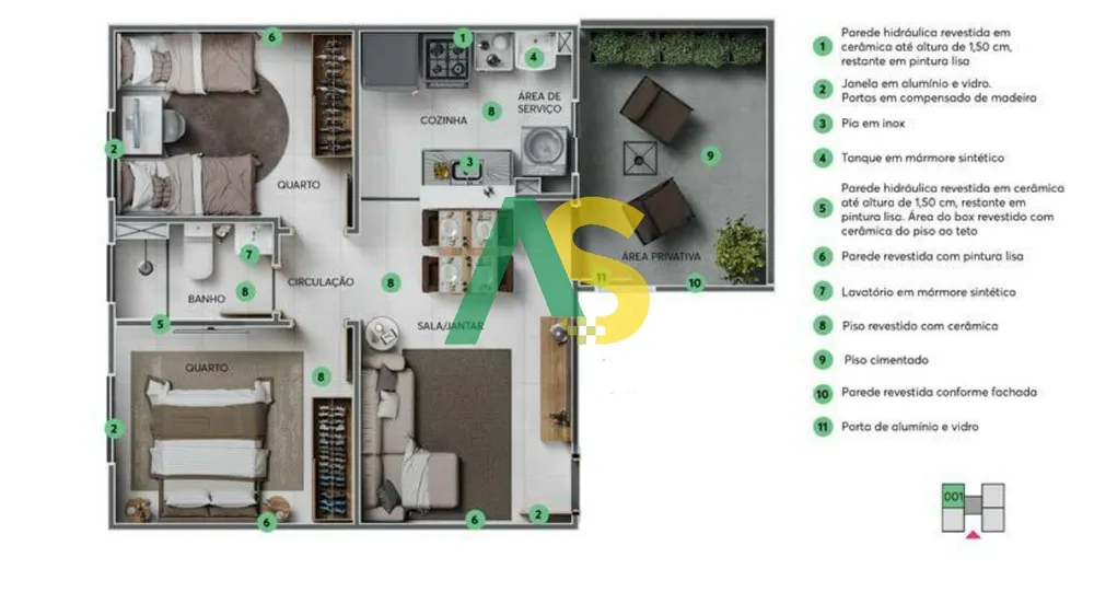 Apartamento, 2 quartos, 43 m² - Foto 14