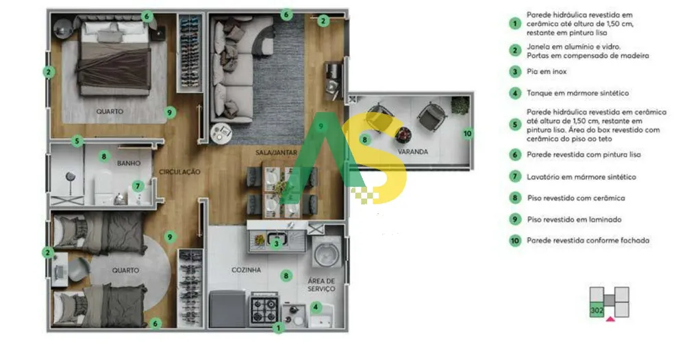 Apartamento, 2 quartos, 43 m² - Foto 15