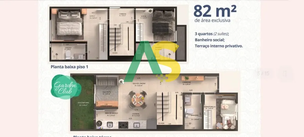 Casa, 3 quartos, 82 m² - Foto 6