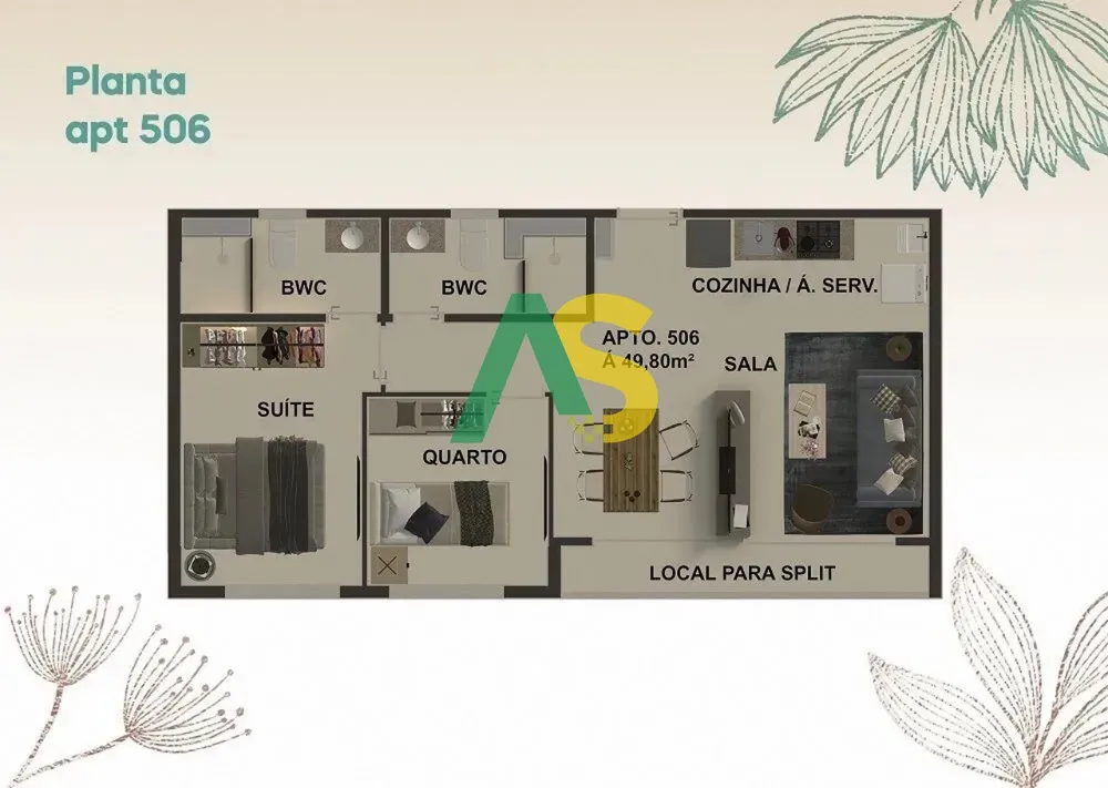 Apartamento, 1 quarto, 22 m² - Foto 2