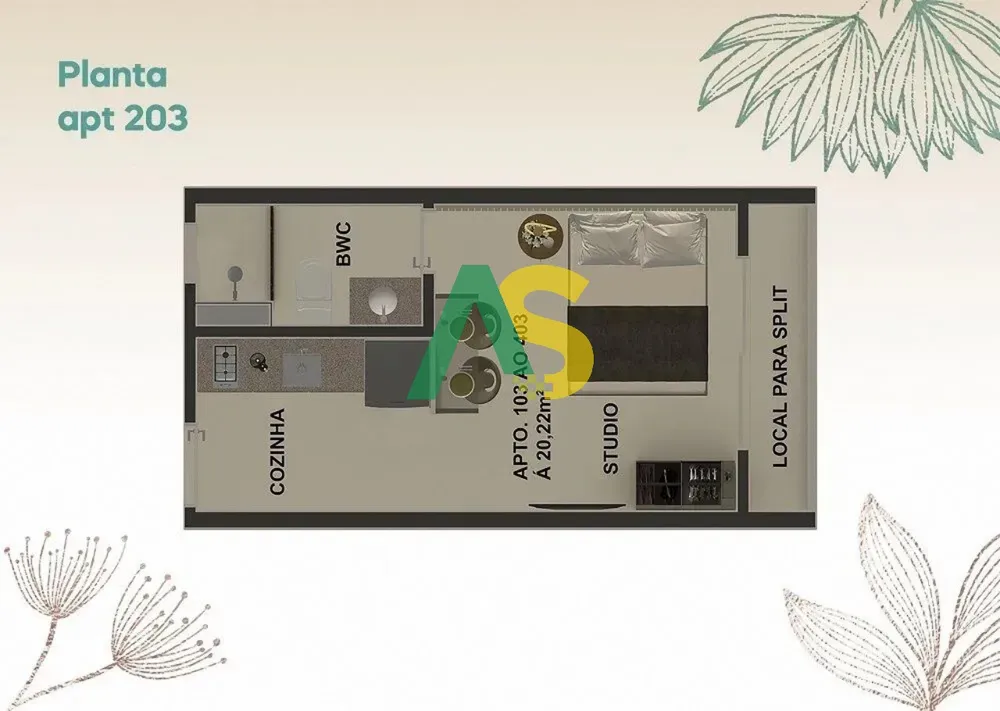 Apartamento, 1 quarto, 22 m² - Foto 10