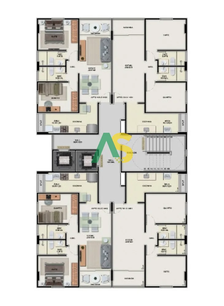 Apartamento, 2 quartos, 56 m² - Foto 1