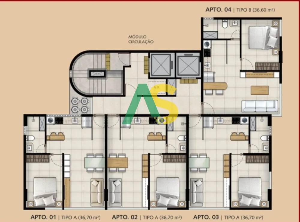 Apartamento, 1 quarto, 36 m² - Foto 10