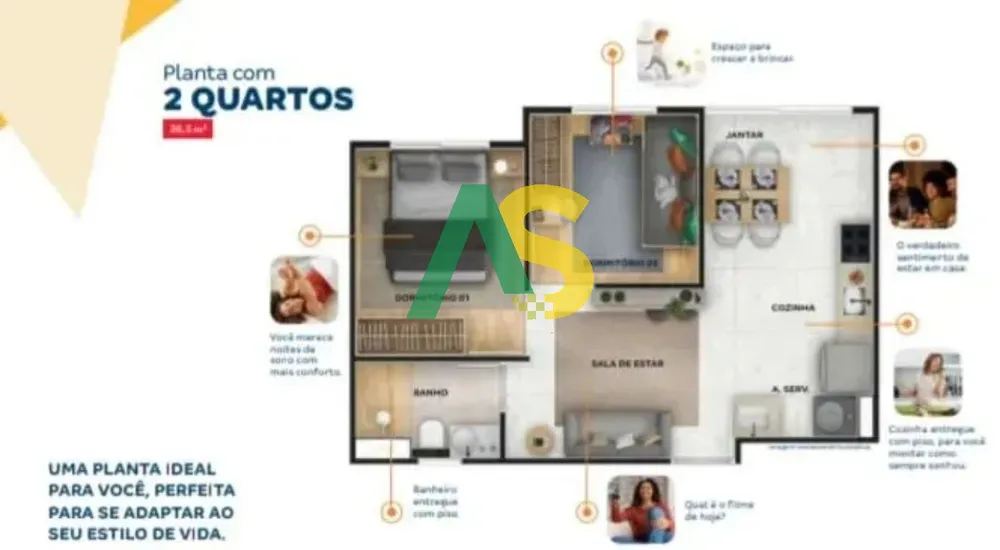 Apartamento, 2 quartos, 36 m² - Foto 14
