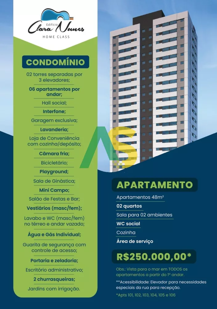 Apartamento à venda com 2 quartos, 48m² - Foto 1