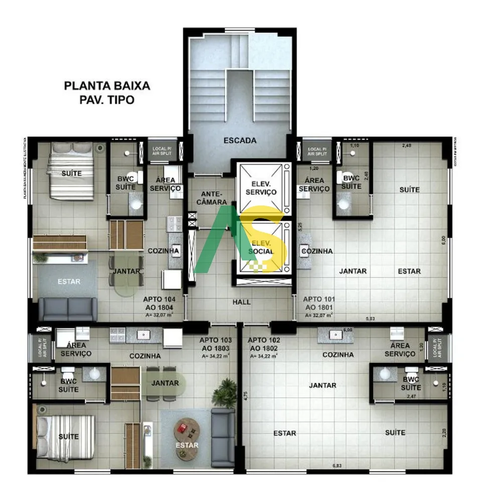 Apartamento, 1 quarto, 32 m² - Foto 7