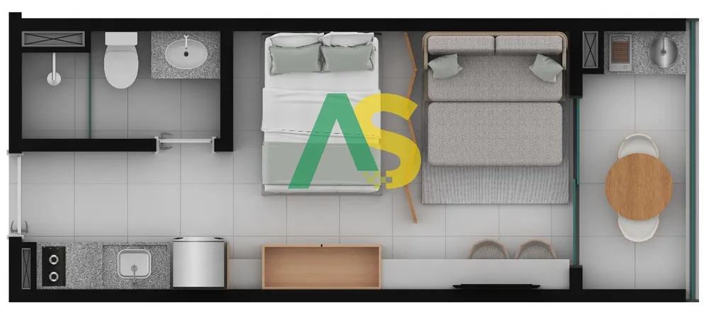 Flat/Apart Hotel, 1 quarto, 38 m² - Foto 11