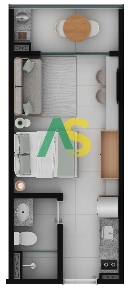 Flat/Apart Hotel, 1 quarto, 38 m² - Foto 10