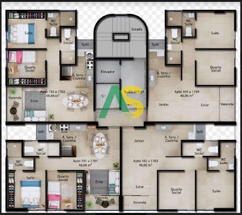 Apartamento, 2 quartos, 48 m² - Foto 12