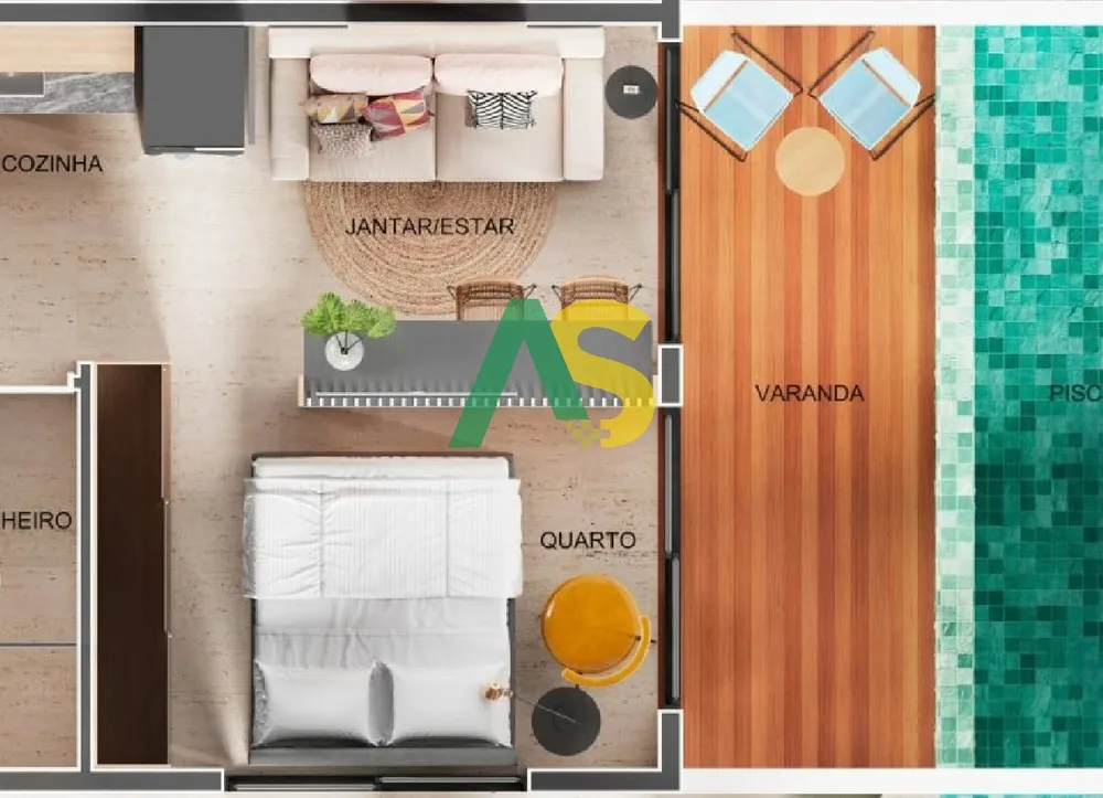 Flat/Apart Hotel, 1 quarto, 28 m² - Foto 11