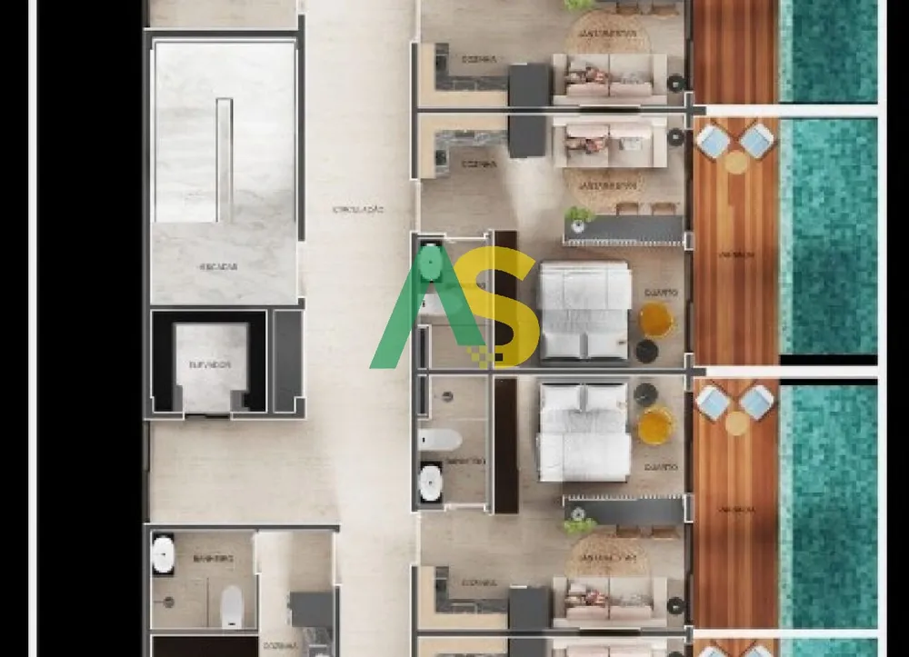 Flat/Apart Hotel, 1 quarto, 28 m² - Foto 9