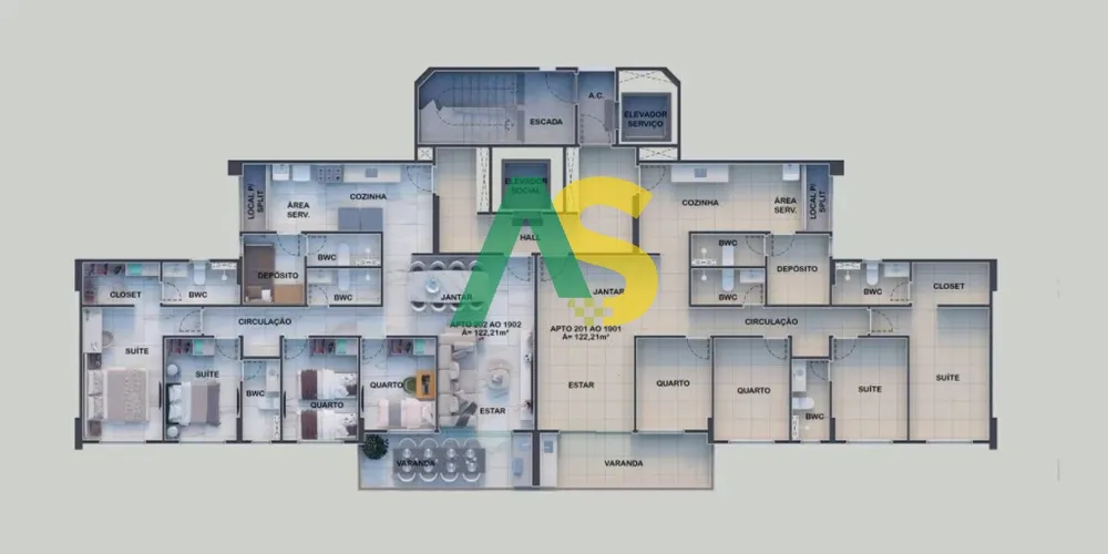 Apartamento, 4 quartos, 122 m² - Foto 14