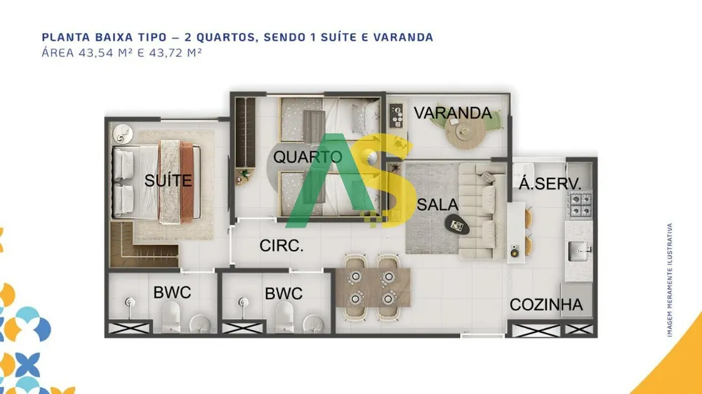 Apartamento, 2 quartos, 44 m² - Foto 19