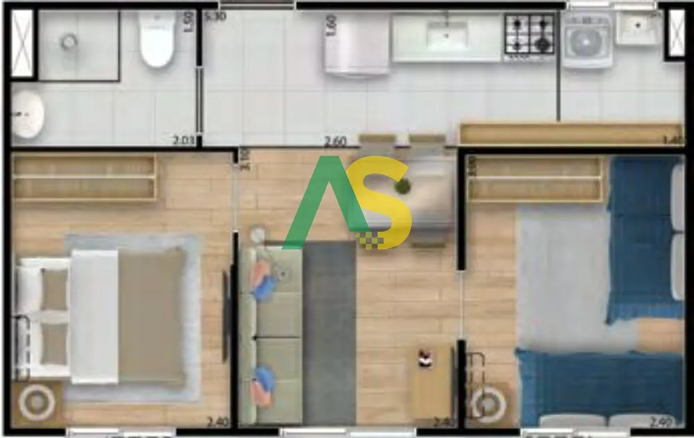Apartamento, 2 quartos, 37 m² - Foto 7