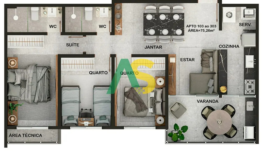 Apartamento, 3 quartos, 75 m² - Foto 18