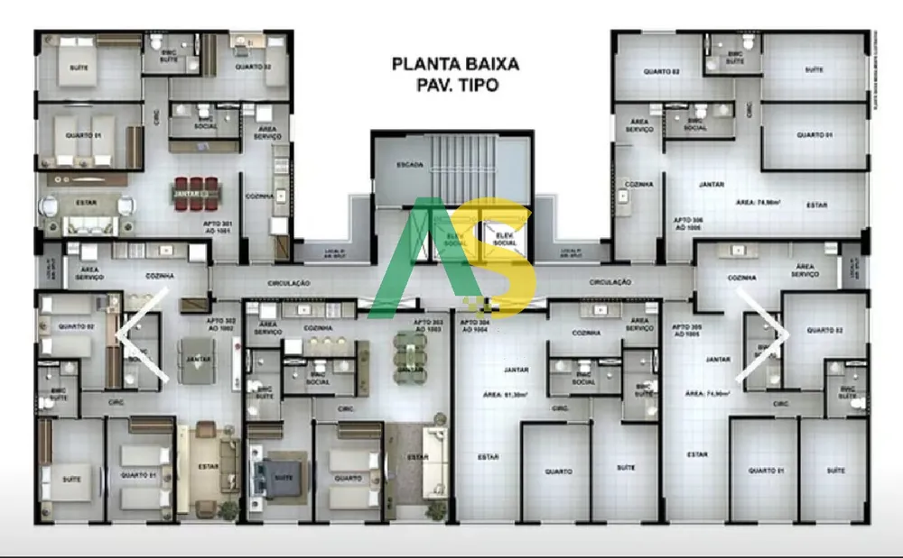 Apartamento, 3 quartos, 75 m² - Foto 8