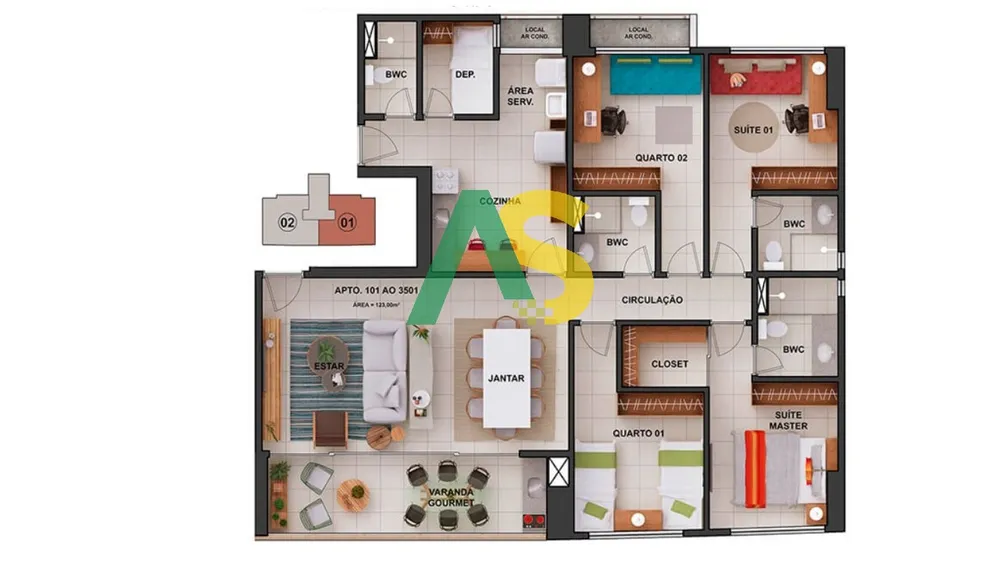 Apartamento, 4 quartos, 123 m² - Foto 11