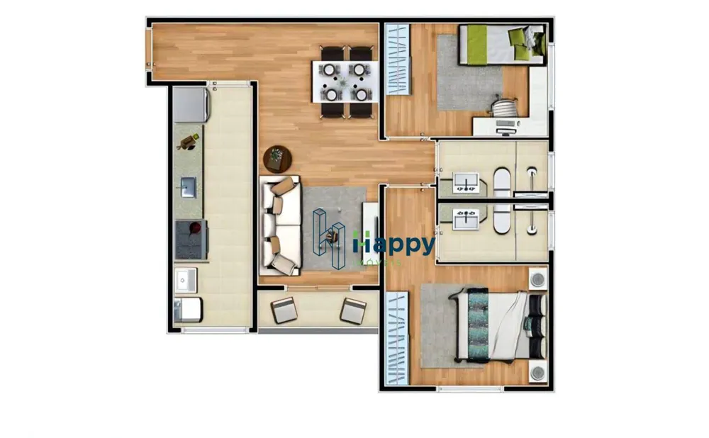 Apartamento, 2 quartos, 61 m² - Foto 4