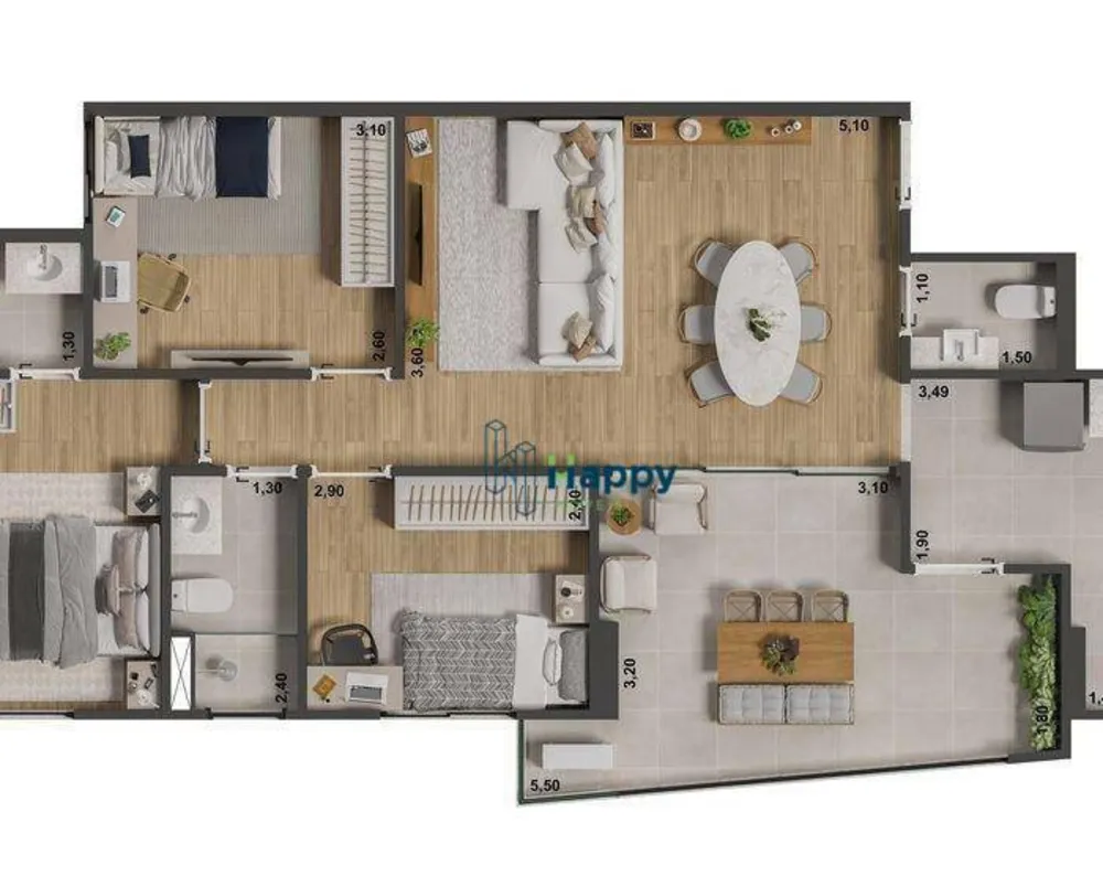 Apartamento, 3 quartos, 83 m² - Foto 4