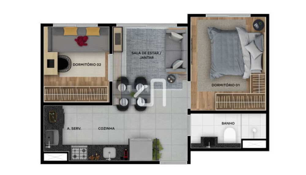 Apartamento à venda com 2 quartos, 32m² - Foto 17