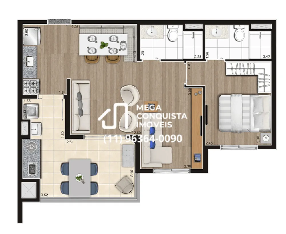 Apartamento, 2 quartos, 56 m² - Foto 15