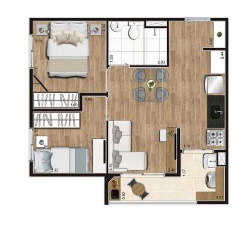 Apartamento, 2 quartos, 43 m² - Foto 5