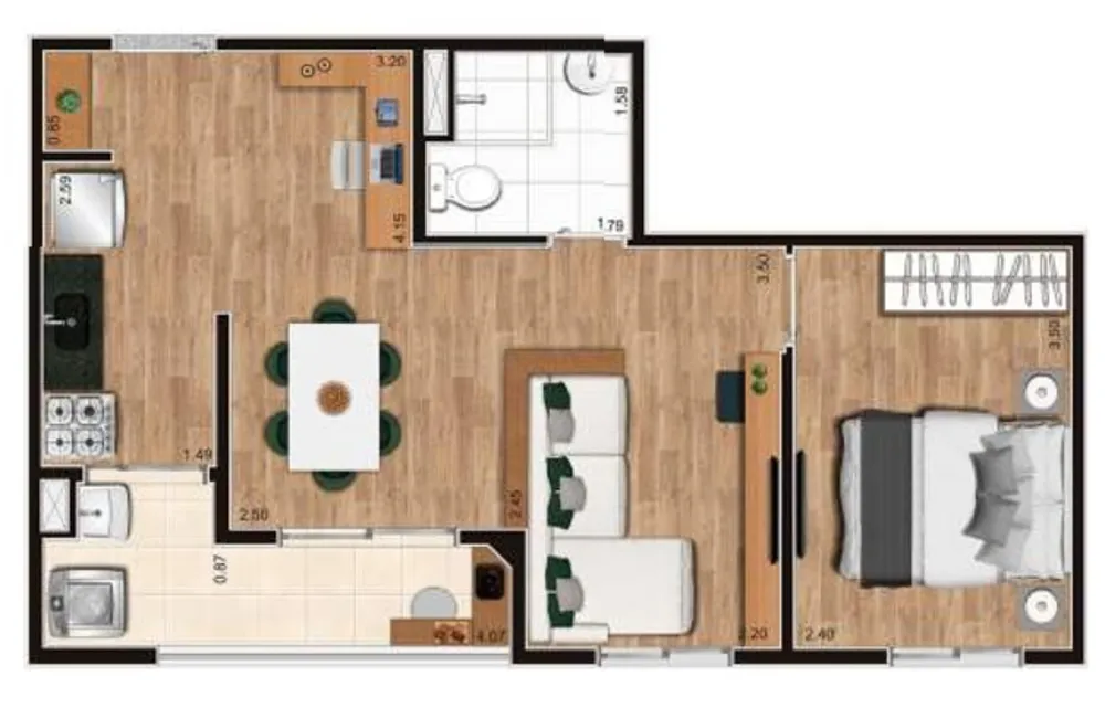 Apartamento, 2 quartos, 43 m² - Foto 12