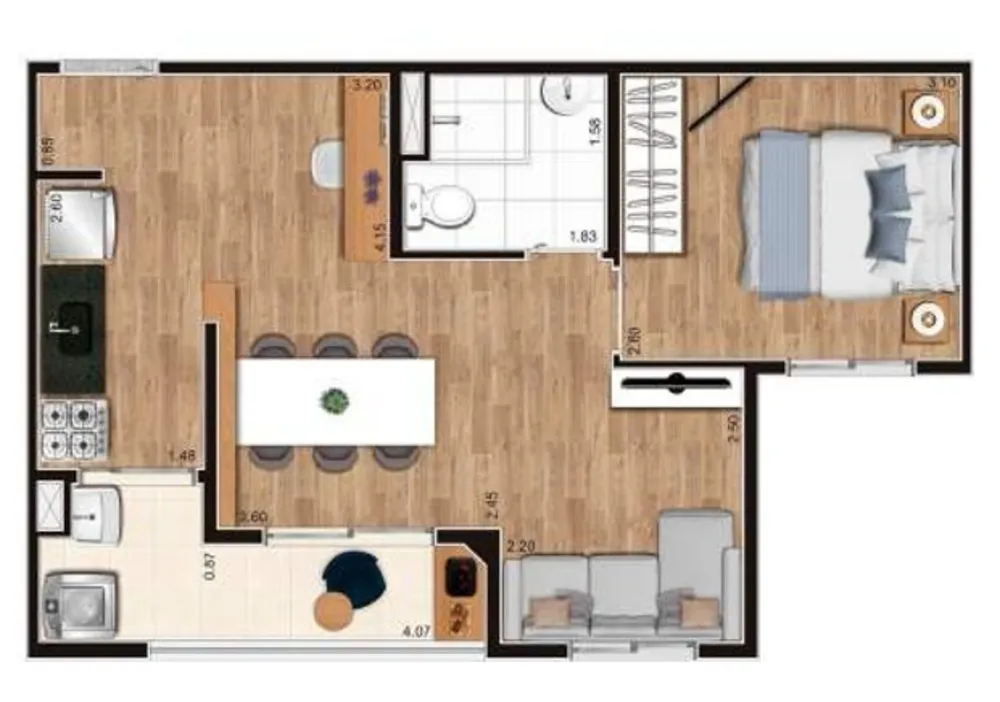 Apartamento, 2 quartos, 43 m² - Foto 13