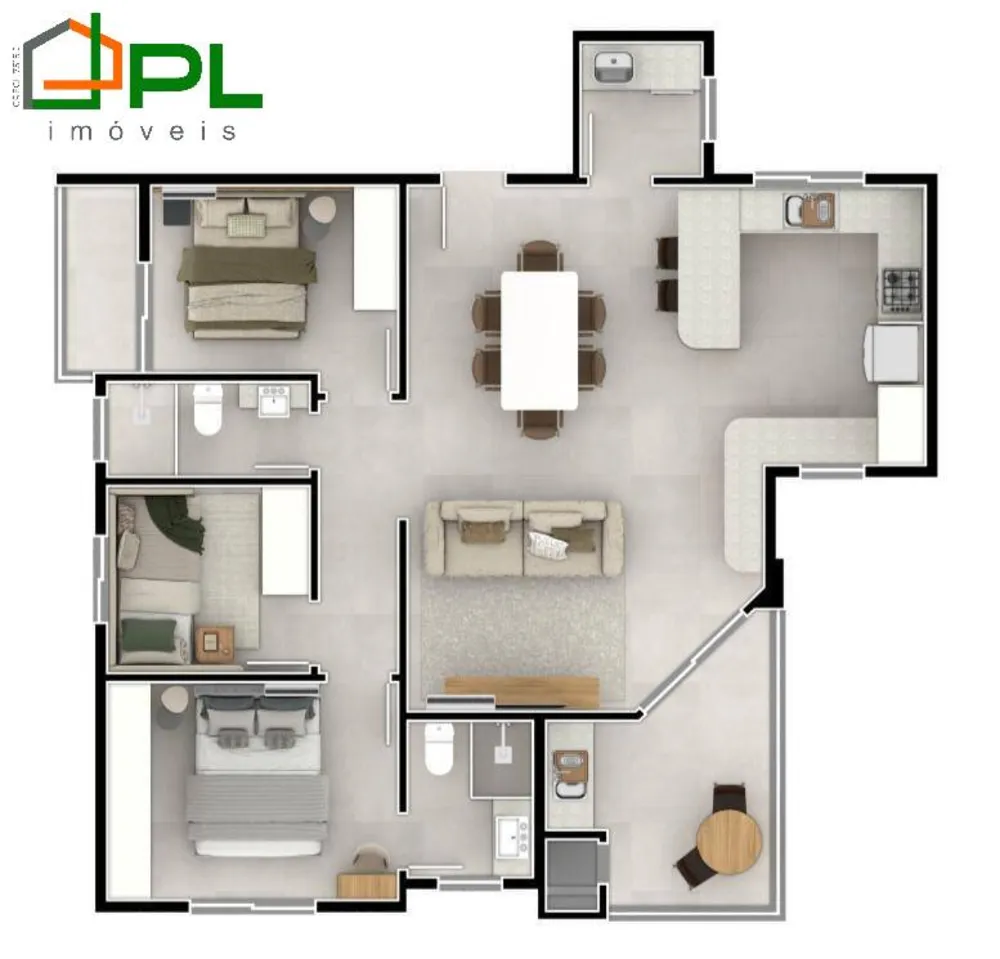 Apartamento, 3 quartos - Foto 4