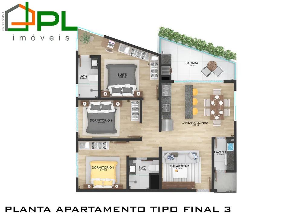Apartamento, 2 quartos, 57 m² - Foto 8