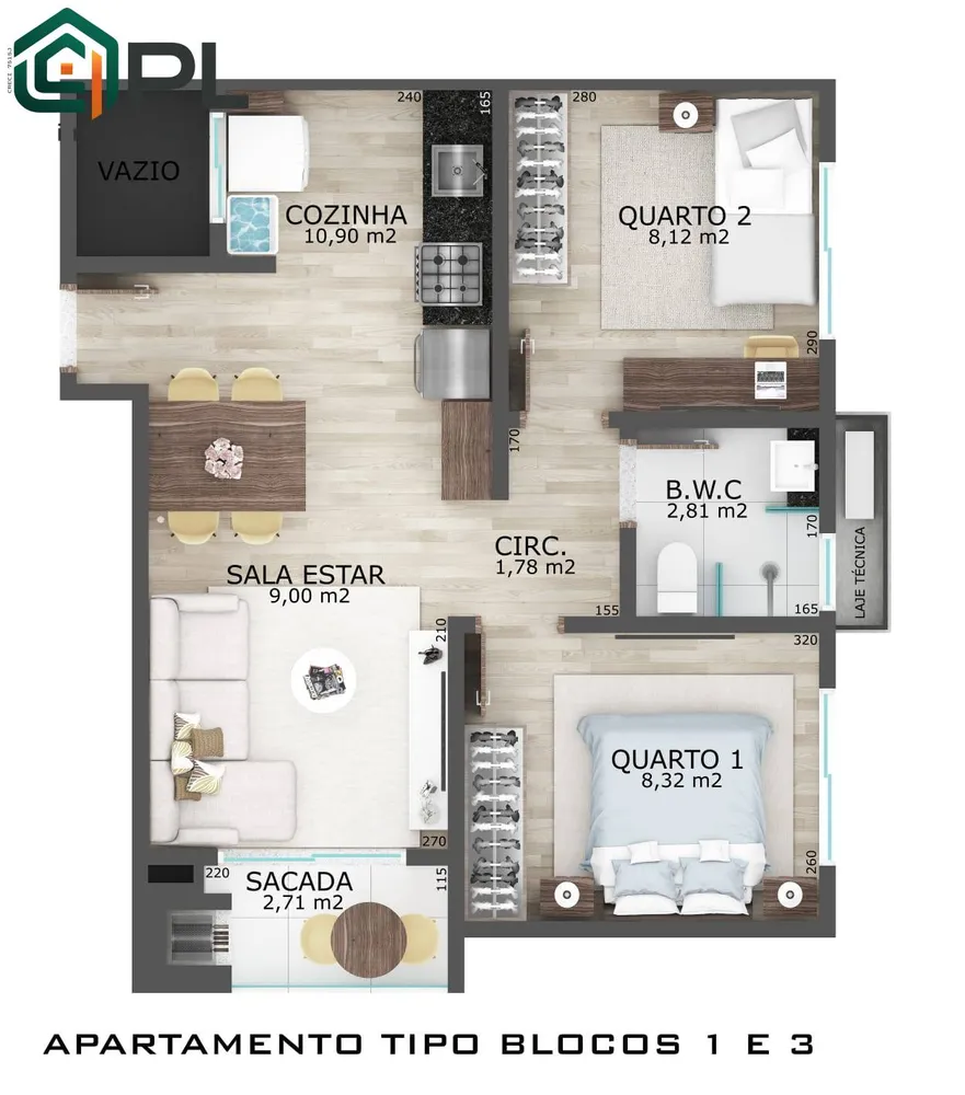 Apartamento, 2 quartos - Foto 7